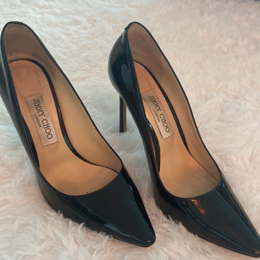 Black Jimmy Choo pointy toe pumps